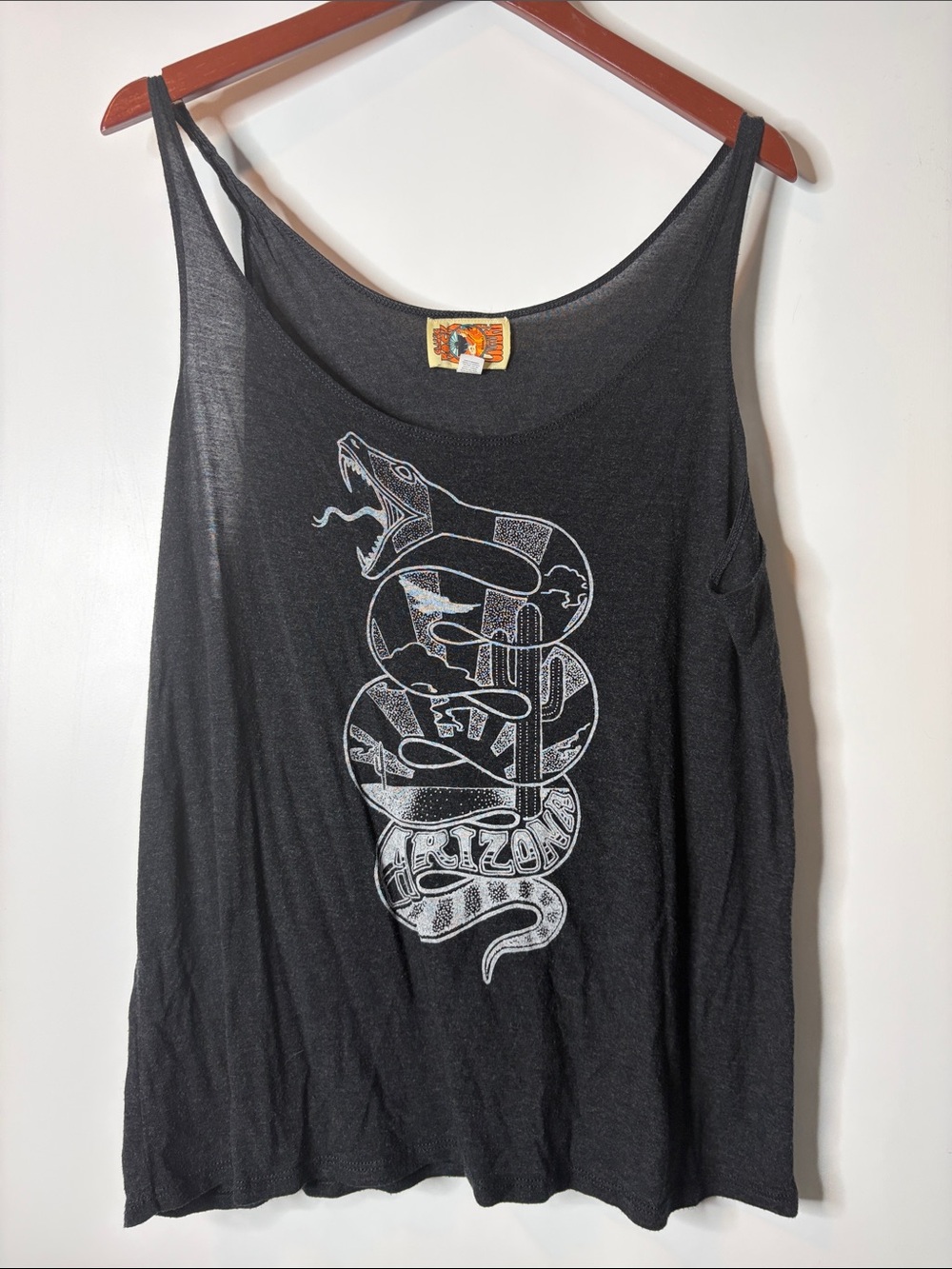 Classic Rock Couture Arizona Snake Slouchy Tank Top size large